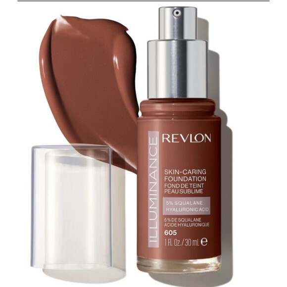 Revlon Illuminance Skin-Caring Liquid Foundation 1 fl. oz. Rich Mahogany 2 Pack - Picture 1 of 5